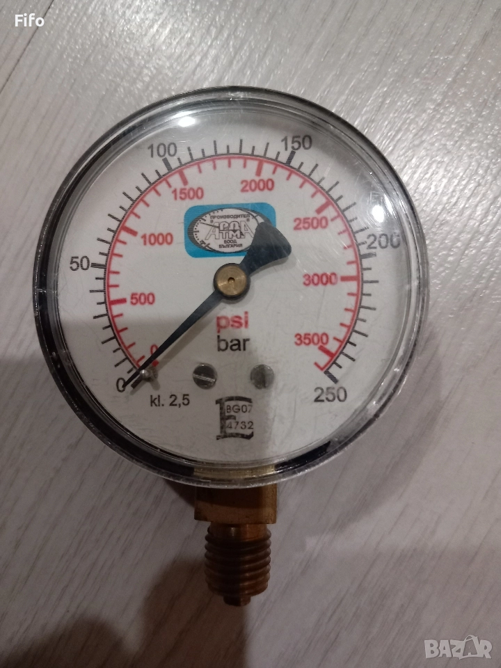 манометър 0 - 250 бара, снимка 1