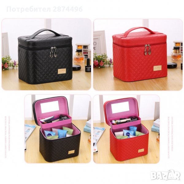 2164 куфарче за козметика и гримове с огледалце, снимка 1