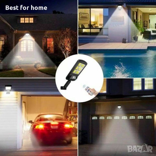 LED СОЛАРНА ЛАМПА 18W ПАНЕЛ СКОБА ЗА ДИСТАНЦИОННО УПРАВЛЕНИЕ, снимка 1