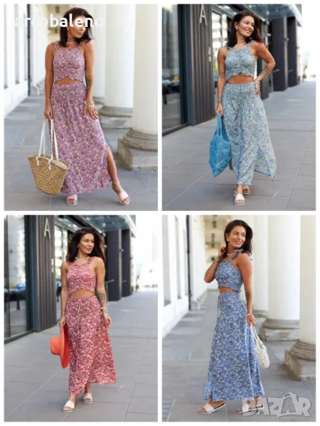 Дамски комплект от две части с топ и пола Febo, 4цвята , снимка 1