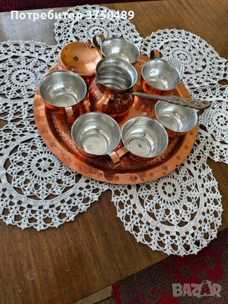 Меден сервиз за кафе от 9 части, снимка 1