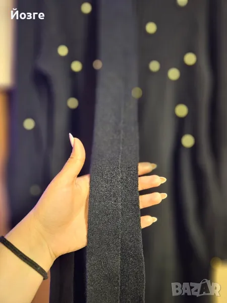 Черна рокля с колан, снимка 1