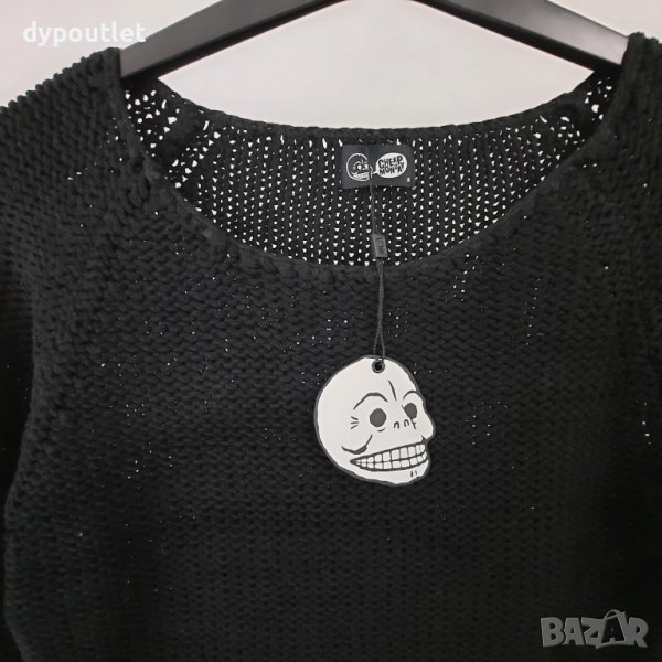 Дамска памучна блуза дълъг ръкав Cheap Manday, размер - S, цвят - черен., снимка 1