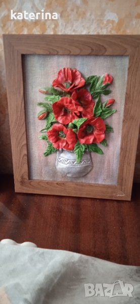 Релефни пластики -цветя, снимка 1