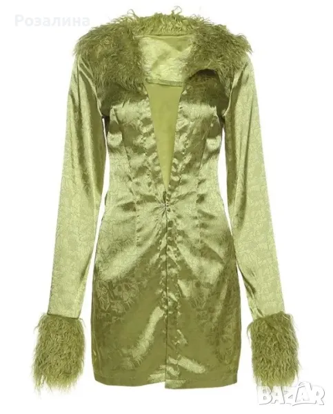 Елегантна сатенирана  дреха, снимка 1