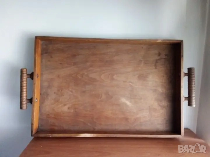 Поднос, дърво, ретро , снимка 1