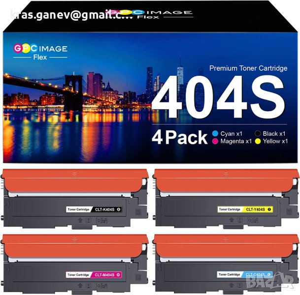 GPC ImageFlex CLT-P404C CLT-404S тонер касета, съвместима с тонер Samsung 404S, снимка 1