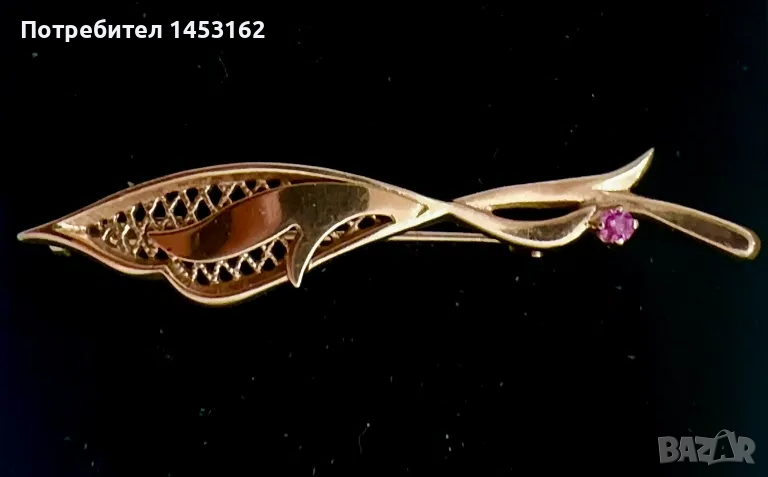 Златна руска брошка , снимка 1