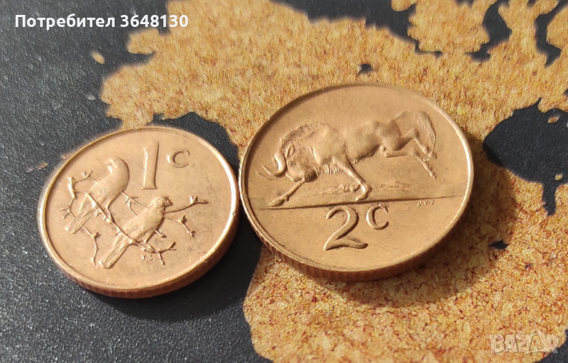 Монети Южна Африка, 2 бр., 1968, снимка 1