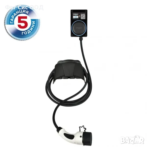 Зарядна станция EVPoint EV7 5м кабел Тип2 | 7.4 kW AC | черен цвят, снимка 1