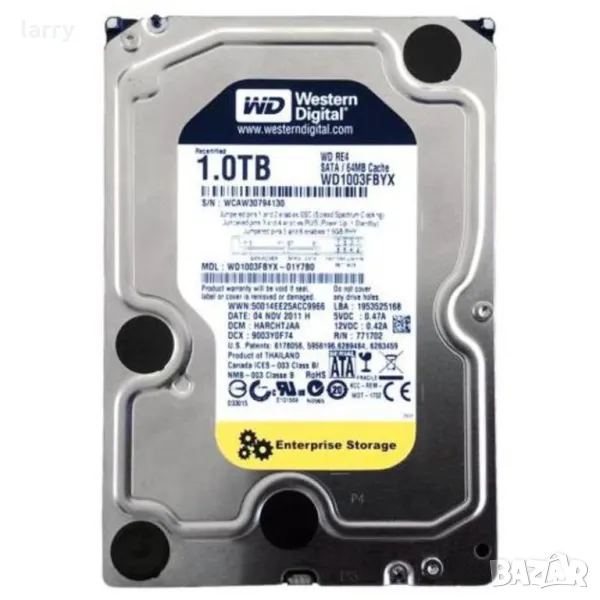 HDD за компютър WD Enterprise 1TB WD1003FBYX 7200 64MB SATA3 (втора употреба), снимка 1