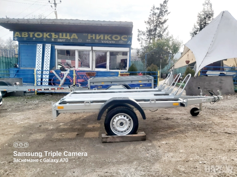 Туристическо,самосвално ремарке за 3 мотора REPO до 750кг., снимка 1