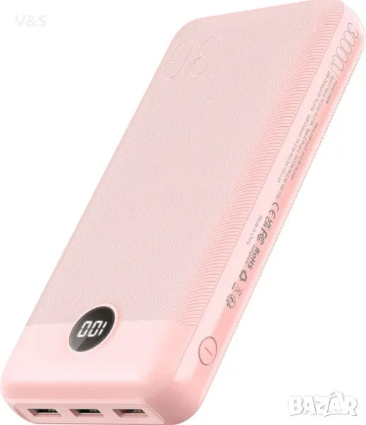 VEGER Power Bank 30000mAh, 20W бързо зареждане PD 18W QC 3.0 USB C батериен пакет Преносимо зарядно , снимка 1
