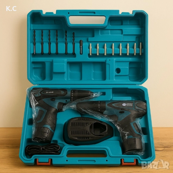 Акумулаторен винтоверт и ударна бормашина IF Tools CD11 – комплект с 2 батерии и куфар, снимка 1
