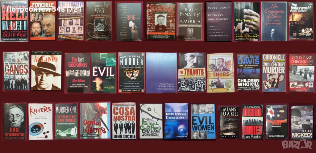 Убийци, престъпления, разследвания, мафия, тирани - 34 книги, снимка 1