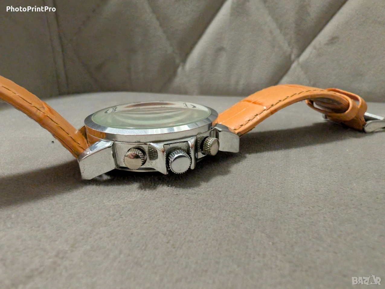 Мъжки автоматичен часовник Lindberg & Sons – Open Heart (Оранжев), снимка 1