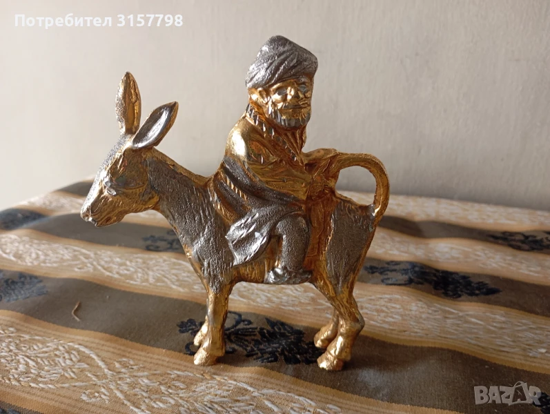 статуетка-"настрадин ходжа и магарето", снимка 1
