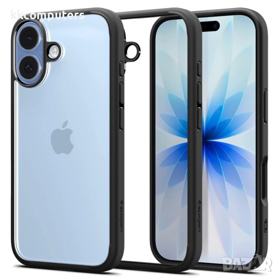 Оригинален кейс Spigen Ultra Hybrid, За iPhone 17 (6.3), Черен и Протектор, снимка 1