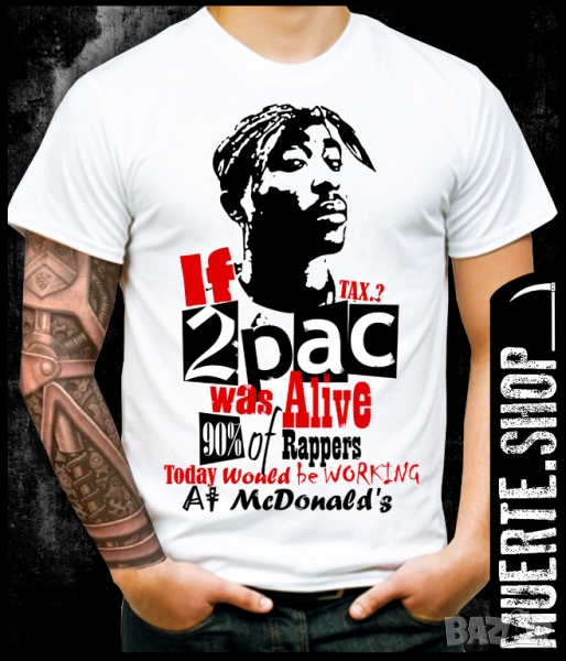 Тениска 2PAC ALIVE, снимка 1