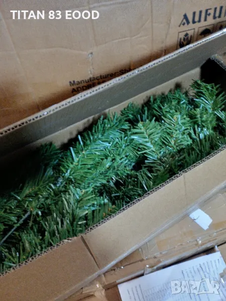 Изкуствено коледно дърво Topeakmart със светлини 180см, снимка 1