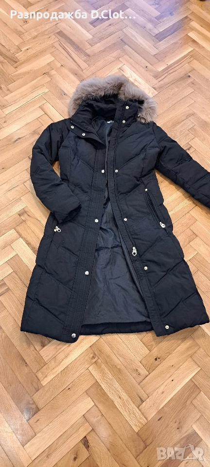 Calvin Klein дамско яке с гъши и естествен косъм на качулката , снимка 1