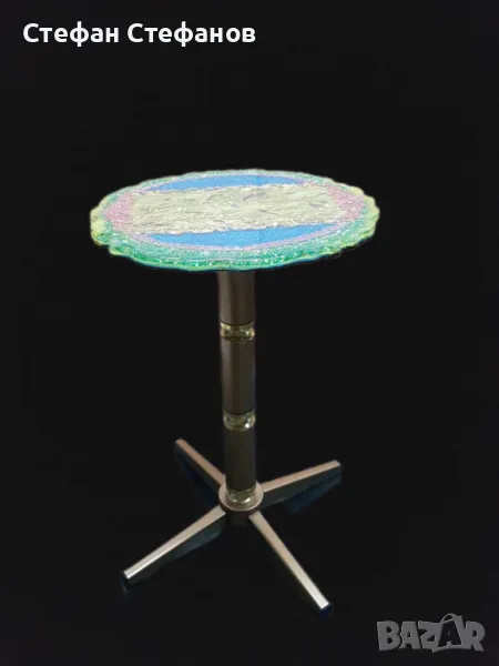 Декоративна масичка с епоксидна смола, снимка 1