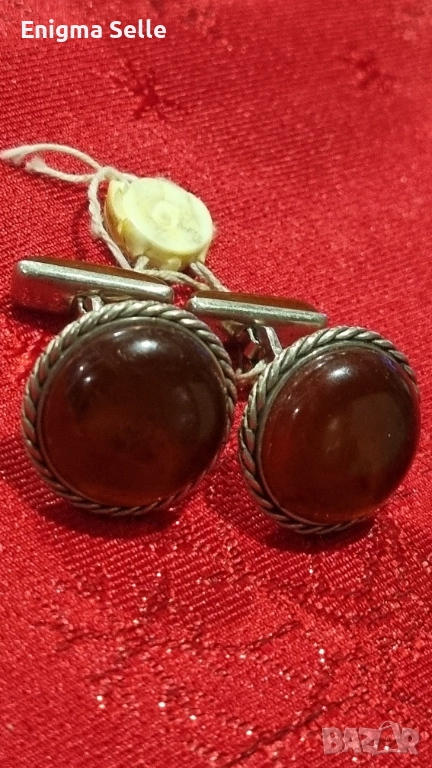 Стари,Дамски Бутонели с Кехлибар ., снимка 1