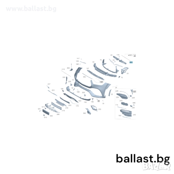 Инсталация предна броня A1675405633 GLE W167, снимка 1