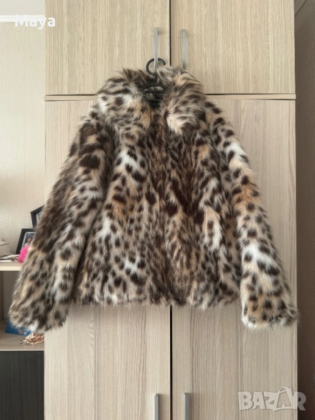 ZARA късо палто с изкуствен косъм, снимка 1