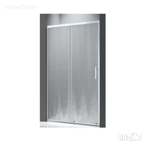 Параван за баня ELITE R, 100-120х190 см, матирано стъкло, хром, снимка 1