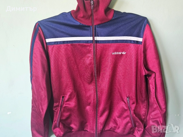 vintage Adidas горнище яке track jacket анцунг retro sport M , снимка 2 - Спортни дрехи, екипи - 53462685