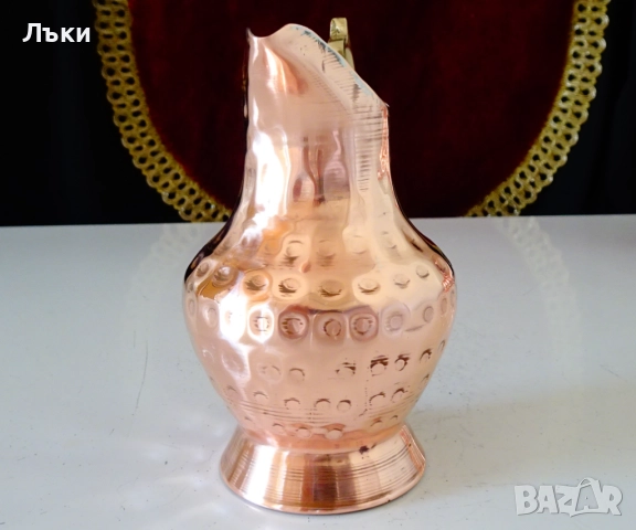 Кована медна кана за ракия,чиста червена мед. , снимка 7 - Антикварни и старинни предмети - 52203813
