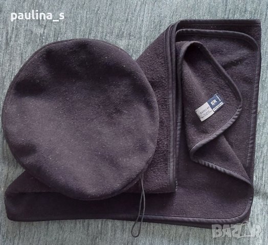 Два броя / Винтидж / Марков комплект от аксесоари - барета и шал , снимка 4 - Шапки - 44443640