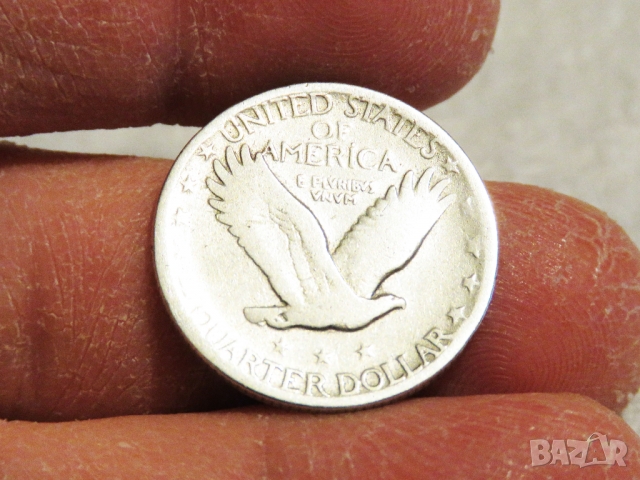 Рядък Колекционерски сребърен QUARTER DOLLAR - 1925 г. Сребро сребърен