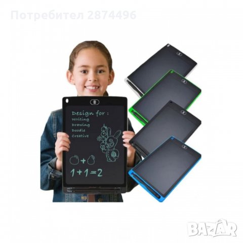 3077 Детски таблет за рисуване и писане 12 инча с писалка, снимка 8 - Други - 35764220