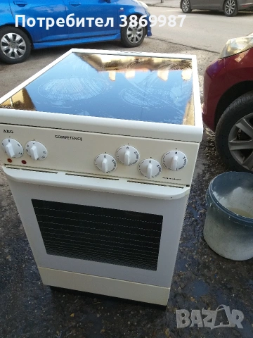 Печка със керамични котлони и вентилатор AEG , снимка 3 - Печки, фурни - 53842826