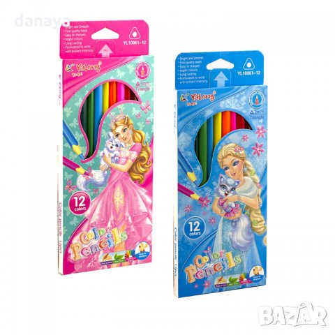 2383 Триъгълни цветни моливи за рисуване, 12 цвята, снимка 3 - Ученически пособия, канцеларски материали - 34037729