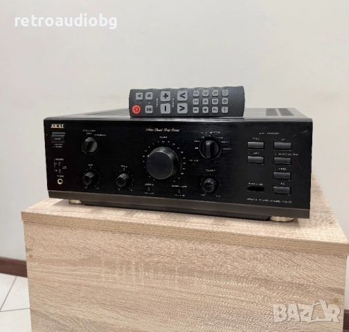🔊Стерео транзисторен усилвател Akai AM-39 - 2x60w - Made in Japan + дистанционно управление🔊