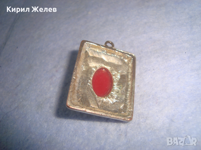 КРАСИВ АРТ МЕДАЛЬОН КАТАЛИН ЕМАЙЛИРАН БЕЛ ЕПОК 19374, снимка 3 - Колиета, медальони, синджири - 36248214