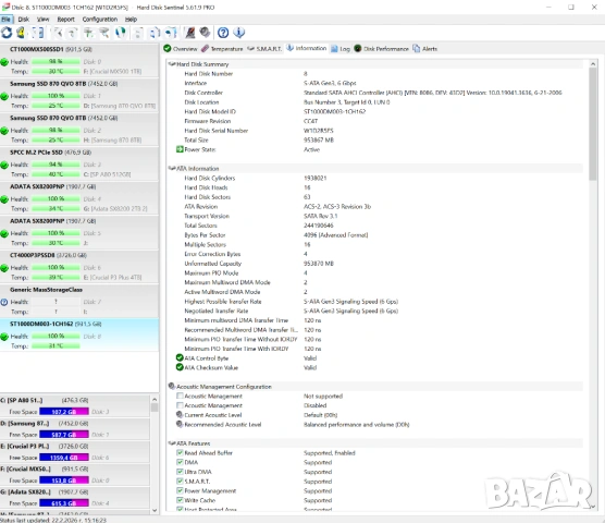 1TB 3.5 inch HDD Seagate Barracuda ST1000DM003 | SATA | 100% Живот | хард диск | 7200 RPM, снимка 9 - Твърди дискове - 53583030