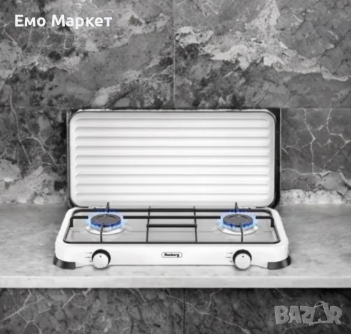 Двоен газов котлон с капак Rosberg R51454D2, 30mbar\2x2.2kWh, снимка 5 - Котлони - 49266566