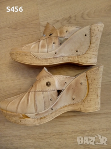 Дамско сабо,чехли на платформа, естествена кожа , снимка 4 - Чехли - 52026056