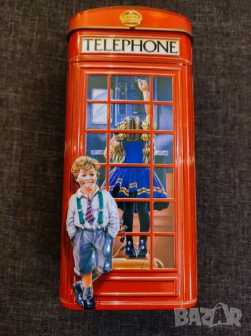 Тенекиена касичка, английска телефонна кабина. , снимка 1 - Колекции - 34769069