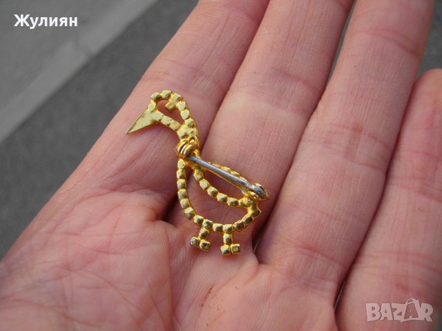 СТАРА ПОЗЛАТЕНА БРОШКА, снимка 4 - Антикварни и старинни предмети - 44199162