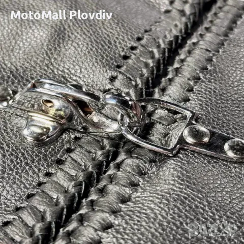 Кожен Елек MotoMall NEW ROCK с връзки черен клубен мото чопър рокер, снимка 3 - Аксесоари и консумативи - 48701011