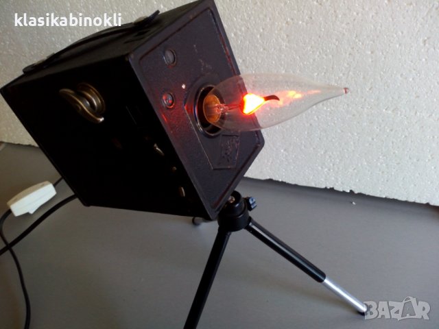 Ретро Настолна Лампа--от Стар фотоапарат АГФА, снимка 5 - Антикварни и старинни предмети - 39774758
