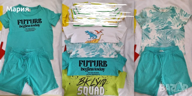 Тениски и шорти 5-6 г - 4 лв брой