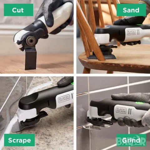 reviva 12V MAX Осцилиращ мултифункционален инструмент Quick Blade (REVCOM12C) | BLACK+DECKER, снимка 5 - Други инструменти - 49143314