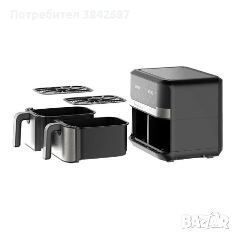 Фритюрник с горещ въздух 2400W 9л.Masterpro Rocket Duo 900, снимка 7 - Фритюрници - 42209345