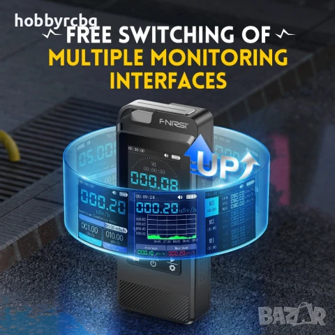 Портативен детектор за ядрена радиация, y-лъч, рентгенов лъч, бета-лъч, снимка 6 - Друга електроника - 50768777